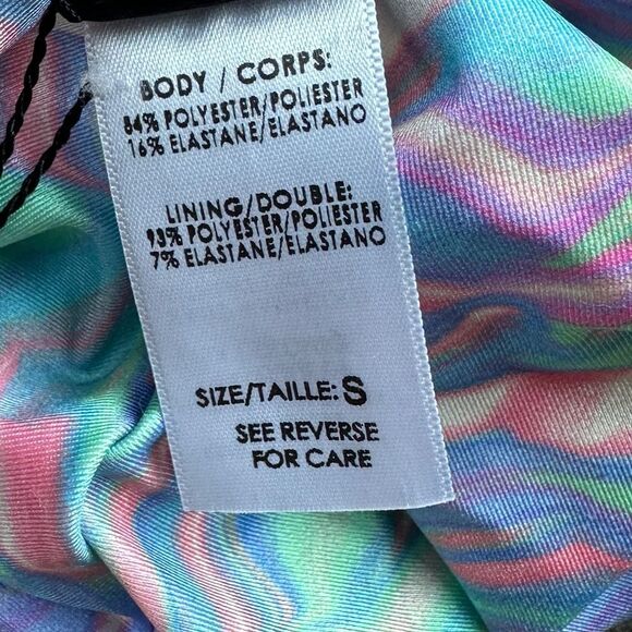 NWT Peixoto Jada Square Neck Crop Top Bra Low Impact Workout Swim Bralette Small - Picture 10 of 11